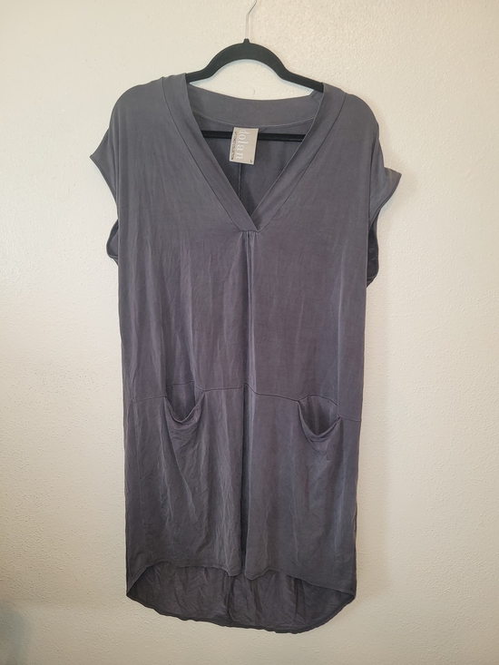dolan Dresses & Skirts - Dolan Anthro Slate Grey Super Soft V Neck Dress / Tunic With Pockets Large